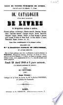 10e catalogue d'une belle collection de livres ... délaissés par Mme la douairière Papeleu de Poelvoorde