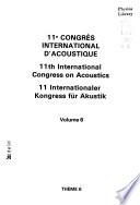 11e Congrès International D'acoustique