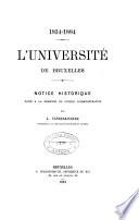 1834-1884. L'Université de Bruxelles, notice historique