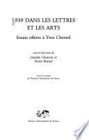 1939 dans les lettres et les arts