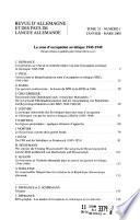 1969 - 1991,2 mit d. Hauptsacht.: Revue d'Allemagne
