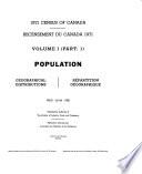 1971 Census of Canada -: Population