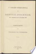 1er Congrès international du service d'incendie, tenu à Amsterdam du 24 au 28 Septembre 1895
