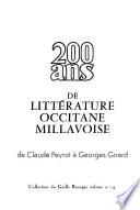 200 ans de littérature occitane millavoise