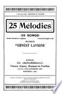 25 (i.e. Vingt-cinq) mélodies