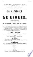 26e catalogue d'une belle collection de livres, en tous genres