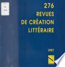 276 revues de création littéraire