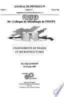 36ème Colloque de métallurgie de l'INSTN