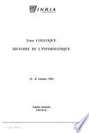3e colloque Histoire de l'informatique