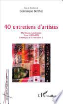 40 entretiens d'artistes