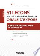 51 leçons pour la première épreuve orale d'exposé - Agrégation interne/CAERPA mathématiques