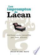 543 impromptus de Jacques Lacan