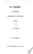 81.e exposition de la Société Royale d'agriculture et de botanique de Gand