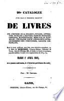 98e catalogue d'une belle et nombreuse collection de livres
