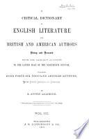 A Critical Dictionary of English Literature and British and American Authors