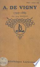 A. de Vigny, 1797-1863