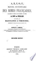 A, E, I, O, U, manuel-dictionnaire des rimes françaises
