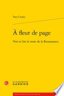 À fleur de page