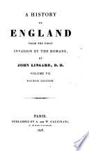 A history of England from the first invasion by the Romans