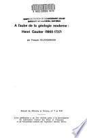 A l'aube de la géologie moderne