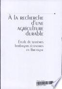 A la recherche d'une agriculture durable