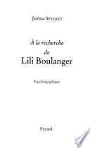 A la recherche de Lili Boulanger