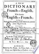 A new dictionary, french and english