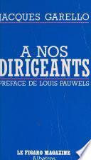 À nos dirigeants