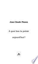 A quoi bon la poésie aujourd'hui