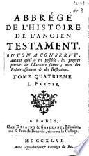 Abbrégé de l'histoire de l'Ancien Testament