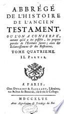 Abbregé de l'histoire de l'Ancien Testament