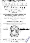 Abbrégé du Parallele des Langues françoise et latine