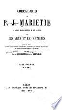 Abecedario de P. J. Mariette et autres notes inédites de cet amateur sur les arts et les artists: A-Col