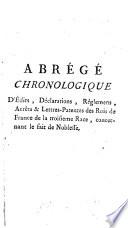 Abrégé chronologique d'édits