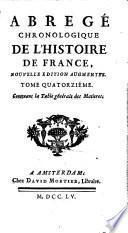 Abrégé chronologique de l'histoire de France