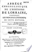 Abrégé chronologique de l'histoire de Lorraine... par Jean Henriquez