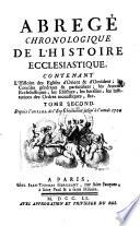Abrege Chronologique De L'Histoire Ecclesiastique ...