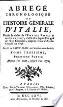 Abrégé Chronologique De L'Histoire Générale D'Italie
