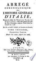 Abregé Chronologique De L'Histoire Générale D'Italie