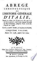 Abrégé Chronologique De L'Histoire Générale D'Italie