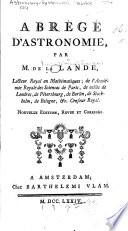 Abrégé d'astronomie