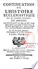 Abrege de l'histoire ecclesiastique de Mr. l'abbé Fleury...