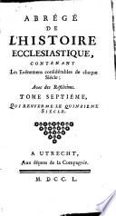 Abregé De L'Histoire Ecclesiastique