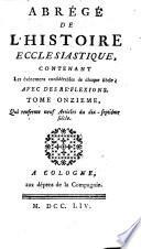 Abrégé De L'Histoire Ecclésiastique