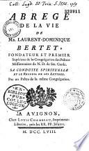 Abrégé de la vie de M. Laurent Dominique Bertet, prêtre