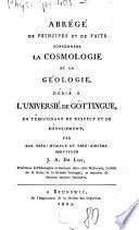 Abrégé des principes et des faits concernans la cosmologie et la géologie ...