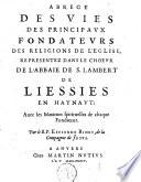 Abrégé des vies des principaux fondateurs des religions de l'Église