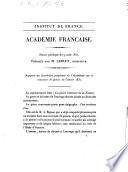 Académie Française. Séance publique du 9 août 1831