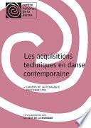 Acquisitions techniques en danse contemporaine