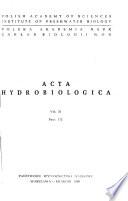 Acta Hydrobiologica